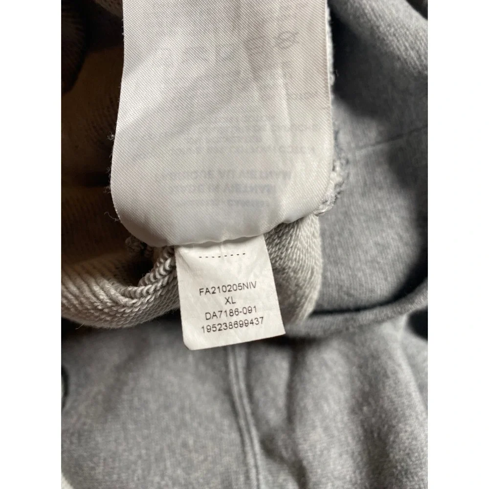 Jordan Mens Heather Grey Wrap Around Graphic Pullover Hoodie DA7186-091 XL